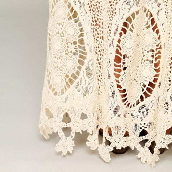 Rare Free People Mi Amore Crochet Maxi Skirt 0 - Picture 4 of 8